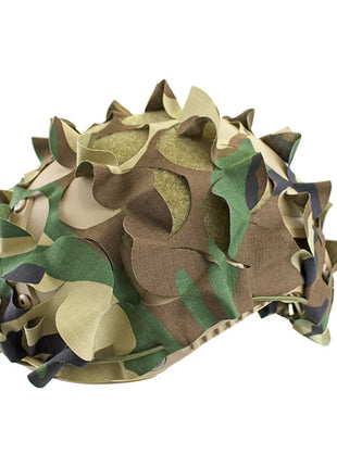 3D Camo Net Airsoft Helmet Cover Laser Cut Nylon Drawstring Helmet