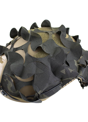 3D Camo Net Airsoft Helmet Cover Laser Cut Nylon Drawstring Helmet
