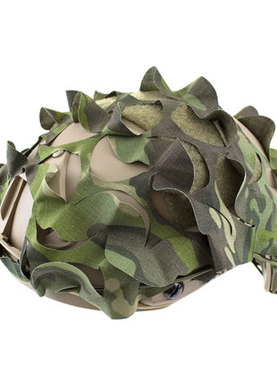 3D Camo Net Airsoft Helmet Cover Laser Cut Nylon Drawstring Helmet