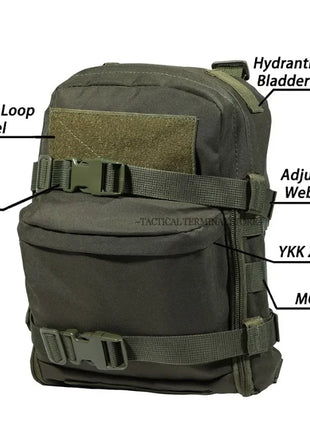 Tactical Hydration Pack Plate Carrier Molle Backpack Back Panel