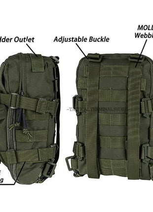 Tactical Hydration Pack Plate Carrier Molle Backpack Back Panel