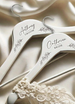 1pc Custom Engraved Name Wooden Clothes Hanger Personalized Name