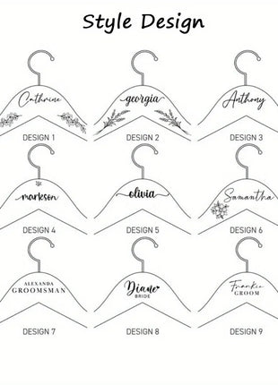 1pc Custom Engraved Name Wooden Clothes Hanger Personalized Name