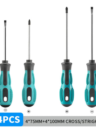 4PCS Multipurpose Handle Screwdrivers Set Electrician Insulated