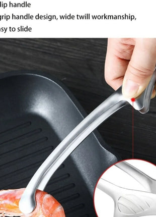 JJYY 304 Stainless Steel Food Tongs Long Handle Non-Slip Barbecue