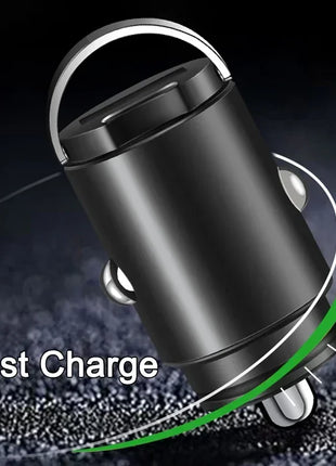 200W Mini Pull Ring Car Charger Dual USB Fast Chargingfor iPhone