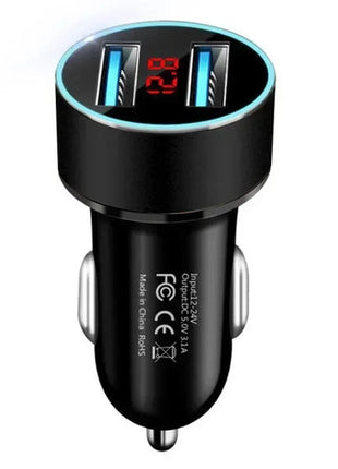 200W Mini Pull Ring Car Charger Dual USB Fast Chargingfor iPhone