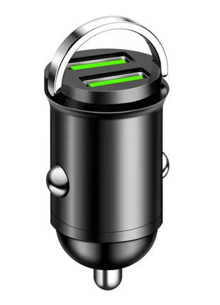 200W Mini Pull Ring Car Charger Dual USB Fast Chargingfor iPhone