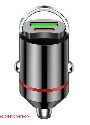200W Mini Pull Ring Car Charger Dual USB Fast Chargingfor iPhone