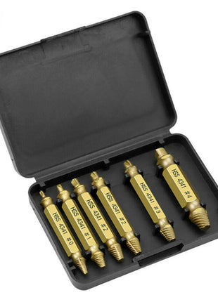 6pcs Damaged Screw Extractor Set: Double Head Screw Remover Tools for