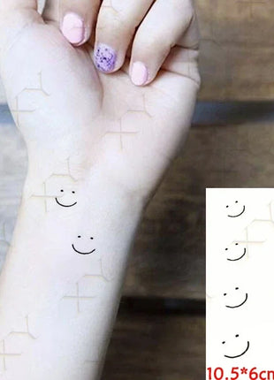 Waterproof Temporary Tattoo Sticker Black Hand Drawn Heart Design Body
