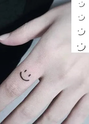 Waterproof Temporary Tattoo Sticker Black Hand Drawn Heart Design Body