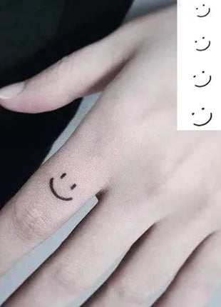 Waterproof Temporary Tattoo Sticker Black Hand Drawn Heart Design Body
