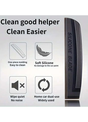 1pc Non-Scratch Wiper, Soft Silicone Handy Squeegee, Car Glass Window