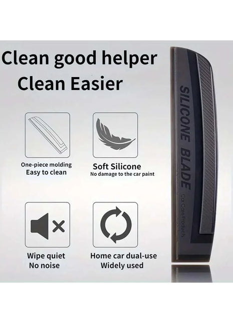 1pc Non-Scratch Wiper, Soft Silicone Handy Squeegee, Car Glass Window