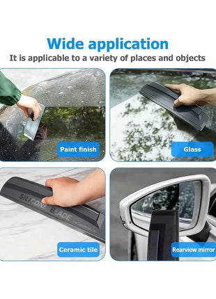 1pc Non-Scratch Wiper, Soft Silicone Handy Squeegee, Car Glass Window