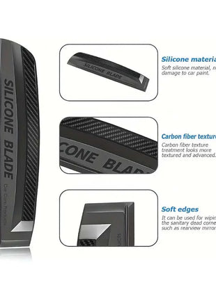 1pc Non-Scratch Wiper, Soft Silicone Handy Squeegee, Car Glass Window