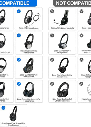 Professional QC35 Ear Pads Replacement – Ear Cups for BOSE 35 I/II