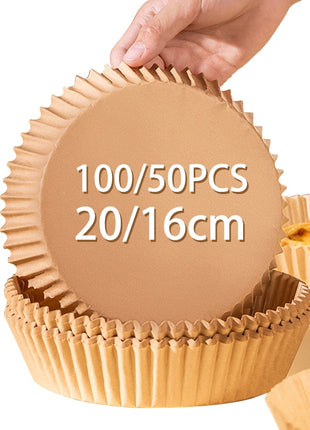 100/50/30pcs Disposable Air Fryer Paper Liner 16/20cm Oil-proof