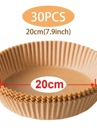 100/50/30pcs Disposable Air Fryer Paper Liner 16/20cm Oil-proof