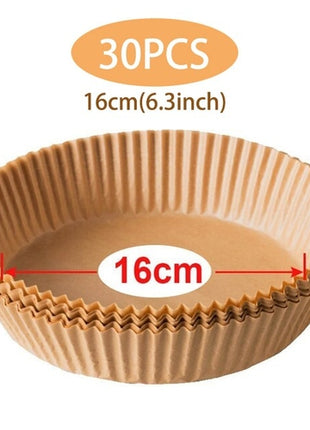 100/50/30pcs Disposable Air Fryer Paper Liner 16/20cm Oil-proof