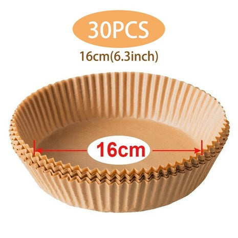 100/50/30pcs Disposable Air Fryer Paper Liner 16/20cm Oil-proof