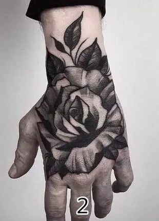 Waterproof Temporary Tattoo Sticker Rose Flower Hand back tatto Art