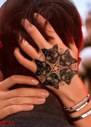 Waterproof Temporary Tattoo Sticker Rose Flower Hand back tatto Art
