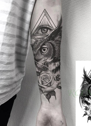 Waterproof Temporary Tattoo Sticker Rose Flower Hand back tatto Art