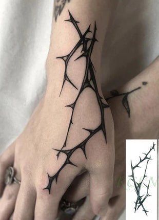 Waterproof Temporary Tattoo Sticker Rose Flower Hand back tatto Art