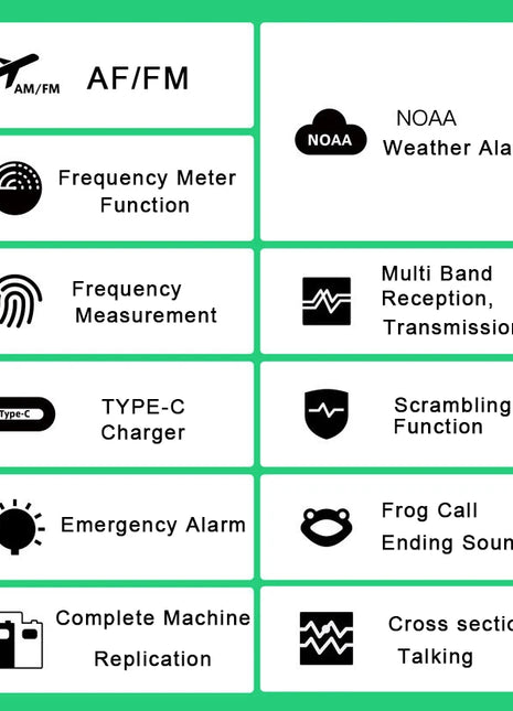 Quansheng UV-K6 Walkie Talkie 5W Air Band Radio Tyep C Charge UHF VHF