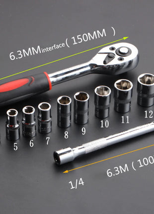12 Pcs Set Wrench Socket Set Motorcycle Bicycle Repairing Tool