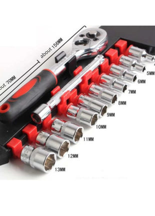 12 Pcs Set Wrench Socket Set Motorcycle Bicycle Repairing Tool