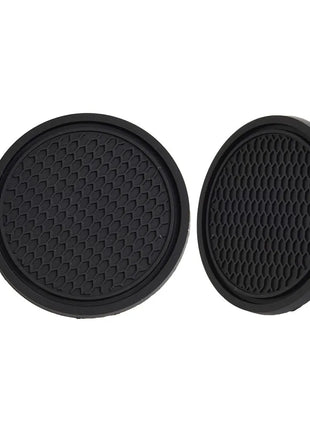 2pcs Black Car Auto Cup Holder Anti Slip Insert Coasters Pads Interior
