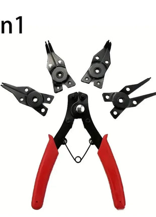 4-In-1 Circlip Pliers Set Snap Ring Pliers Multi Crimp Removable Plier