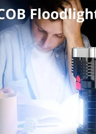 5LED High Power Led Flashlights Rechargeable Camping Spotlight with