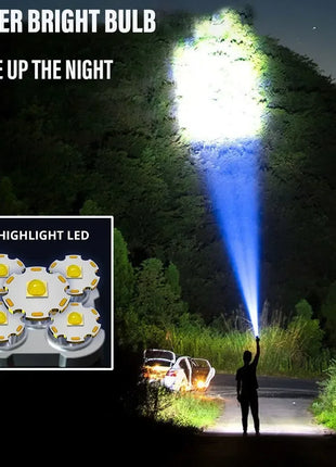 5LED High Power Led Flashlights Rechargeable Camping Spotlight with
