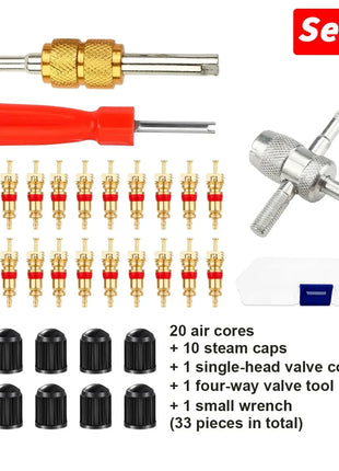 Car Bicycle Slotted Handle Tire Valve Stem Core Remover Screwdriver
