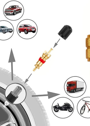Car Bicycle Slotted Handle Tire Valve Stem Core Remover Screwdriver