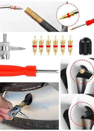 Car Bicycle Slotted Handle Tire Valve Stem Core Remover Screwdriver