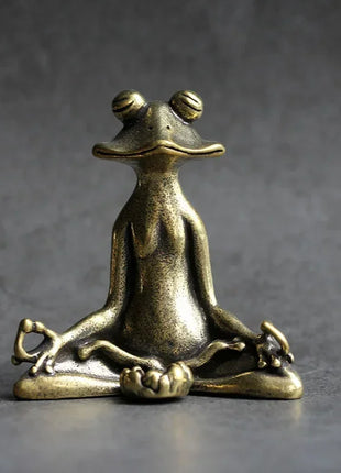 Retro Copperware Incense Socket Zen Frog Ornaments Solid Pure Copper