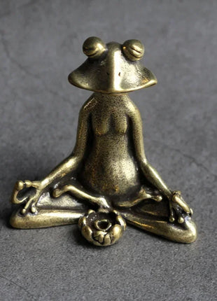 Retro Copperware Incense Socket Zen Frog Ornaments Solid Pure Copper