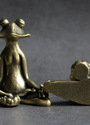Retro Copperware Incense Socket Zen Frog Ornaments Solid Pure Copper