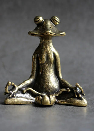 Retro Copperware Incense Socket Zen Frog Ornaments Solid Pure Copper