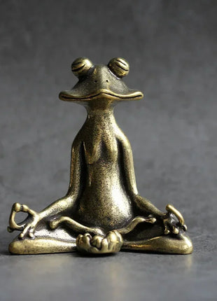 Retro Copperware Incense Socket Zen Frog Ornaments Solid Pure Copper