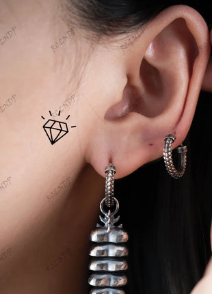 Waterproof Temporary Tattoo Sticker English Letter Star Moon Anchor