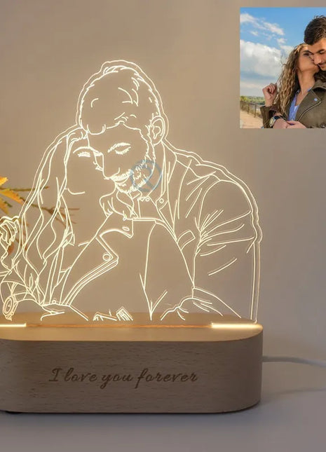 Personalized Gift Photo 3D Lamp Customized Wedding Anniversary