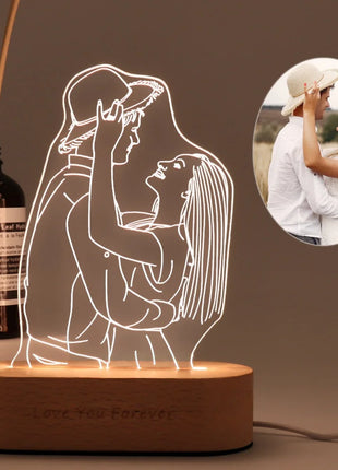 Personalized Gift Photo 3D Lamp Customized Wedding Anniversary