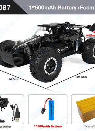 ZWN 1:16/1:20 2.4G Model RC Car With LED Light 2WD Off-road Remote