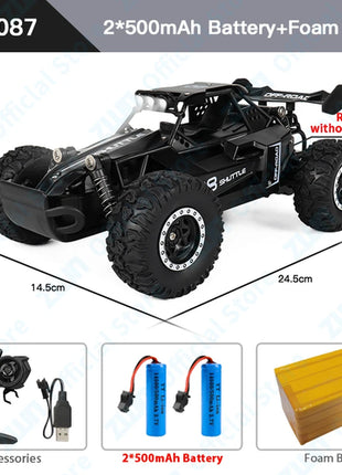 ZWN 1:16/1:20 2.4G Model RC Car With LED Light 2WD Off-road Remote